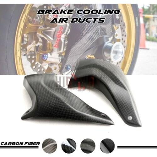 100mm Front Carbon Fiber Brake Caliper Pads Cooling Cooler Air Duct Channel System For Ducati Streetfighter 2009-2012