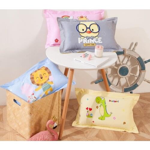 Childrens Pillow Cotton Baby Kindergarten Pupils Cartoon Pillow for Newborn Baby Rectangular Pearl Cotton Washable and Durable