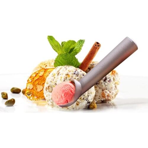 Portable Ice Cream Digging Spoon Aluminum Alloy Non-stick Moisture-proof Yogurt Sorbet Spoon Household Kitchen Accessories