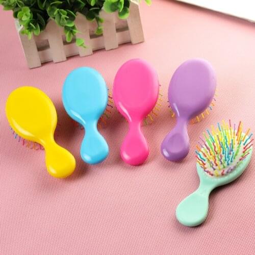 Baby Boys Girls Hair Comb Candy Color Plastic Hair Brush Child Portable Travel Anti-static Comfortable Head Massager Combs