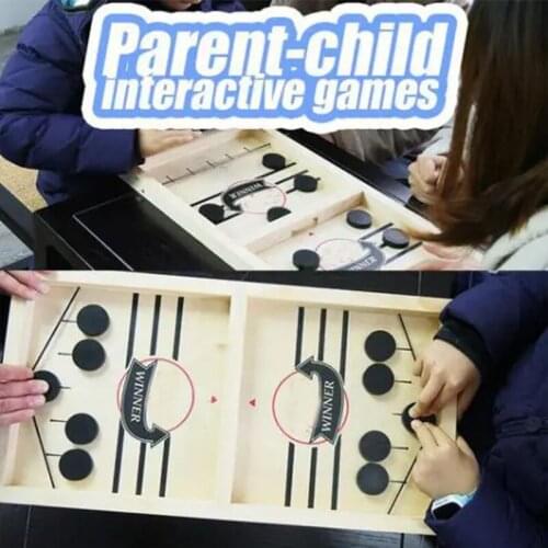 Catapult Chess Bumper Chess Parent-child Interactive Game Table Desktop Battle 2 In 1 Ice Hockey Game Drop Shipping