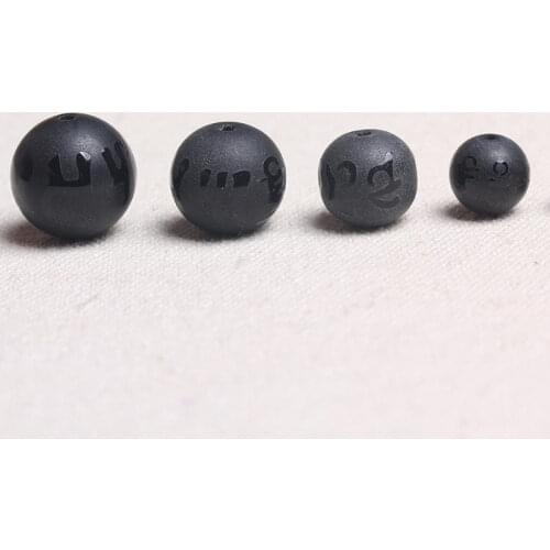 TSB0196 Tibetan Mantras Beads Black Carnelian Frosted Round beads 6/8/10/12/14/16mm 10beads lot OM MANI PAD ME HUM