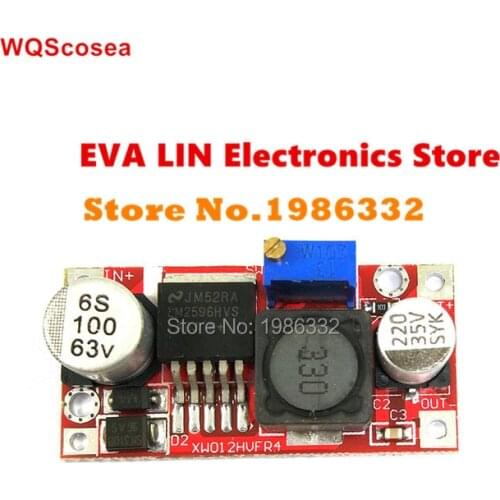 WS16 LM2596 HV 3A 15W DC To DC 4.5-56V Step Down to 3-35V Buck Converter Power Supply Module 3V 5V 6V 12V 24V Voltage Regulator