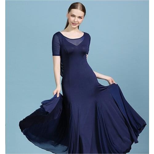 Women ballroom dance training clothes modern dance practice dress ball dance wings dress waltz tango social dance uniforms MY814