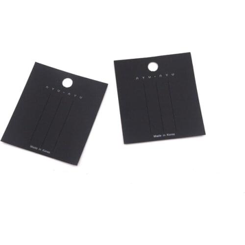100pcs lot 6.2x7cm Black Paper Fashion Jewelry Hair Card Hair Clip Hairpin Display/Accessory Display Jewelry Cards