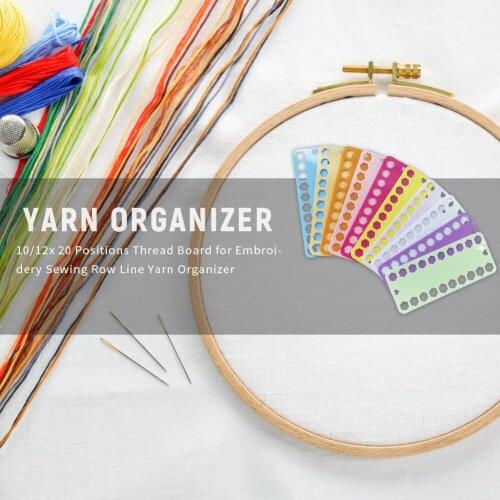 20 Positions Thread Holder Board Colorful Plastic Embroidery Sewing Row Line Yarn Organizer for Household Sewing Tools