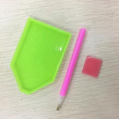 3Pcs/Set Nail Diamond Painting Tools Stitch Kits Sticking Drill Pen With Tray Painting Accessories Point Crafts Kits
