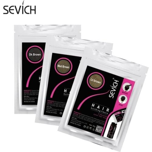 50g Sevich Natural Hair Fibers Hair Extensions Thinning Hair Growth Keratin Fiber Hair Powder Colors Regrowing Treatment