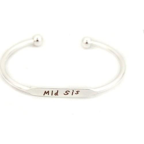 8Seasons Copper Open Cuff Bangles Bracelets Rectangle Gold Silver Color Message Pattern Trendy Charms 15cm(5 7/8") long, 1 Piece