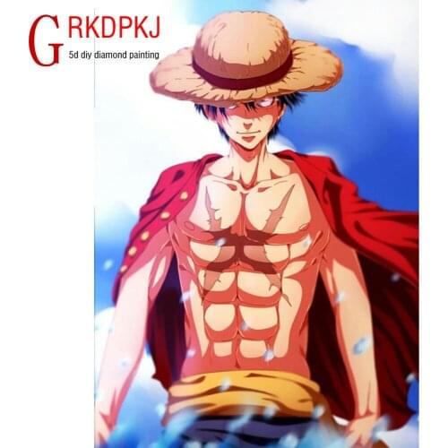 GRKDPKJ 5d diamond painting full drill square diamond embroidery Cross stitch pictures of rhinestones Japanese comics monkey ima