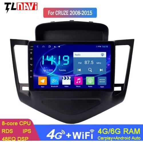 6G+128G Android 10 Car Audio Multimedia Player For Chevrolet Cruze 2008 - 2015 GPS Navigation With IPS DSP CARPLAY
