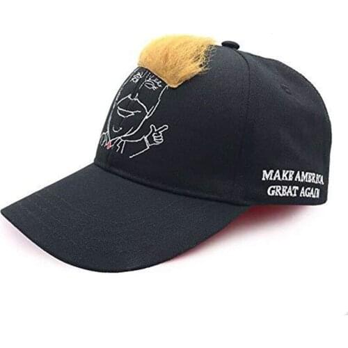 2020 USA Donald Trump Baseball Caps Keep America Great Snapback President Hat 3D Embroidery Trucker hat with hair
