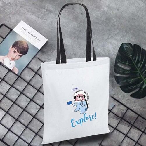 Large Capacity Wild Canvas Bag Tote Reusable Polyester Portable Shoulder Travel Shopping Bag High Quality Messenger Bag