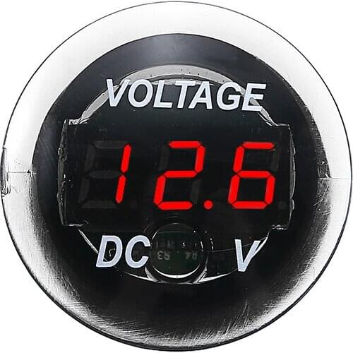 DC Waterproof Digital Display Vehicle Voltmeter Led Voltmeter For Automobile And Motorcycle Battery Meter Tester