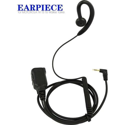 Headset Earpiece Mic for Motorola Talkabout Portable TLKR T4 T5 T6200 T6220 Walkie Talkie PTT 2.5mm 1 Pin T Type Earhook