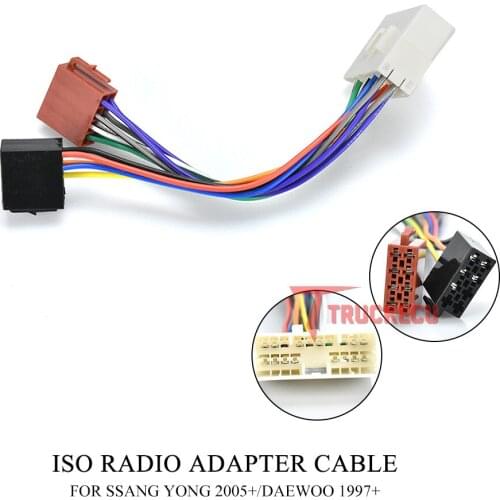 12-005 ISO RADIO ADAPTER CABLE FOR SSANG YONG 2005+/DAEWOO 1997