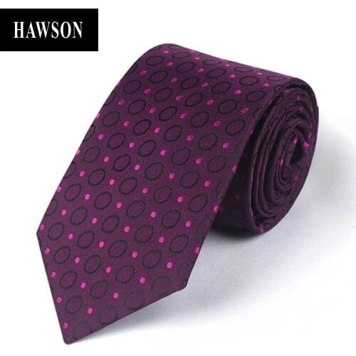HAWSON Classic Polka Dot Necktie for Men Suit Wedding Party, Pure Color Tie for Businessman, Gift for Boyfriend