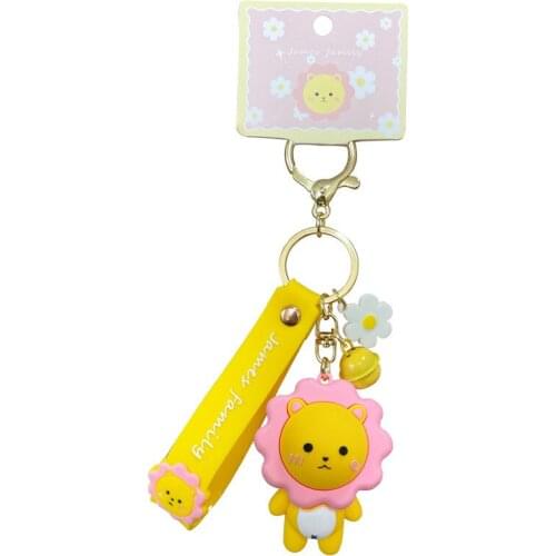 Creative Original James Family Tiger Lion Dinosaur Key Chain For Women Cute Panda Bunny Cat Animal Car Keychain Bag Pendant Gift