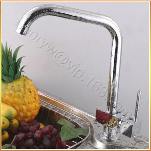 L15772 - Luxury Chrome Color Brass Hot & Cold Water Kitchen Tap