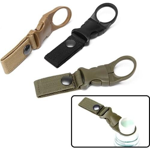 Molle Attach Belt Clip Webbing Backpack Strap Quickdraw Clasp Outdoor Carabiner Camp Water Bottle Hanger Tactical Holder Hook