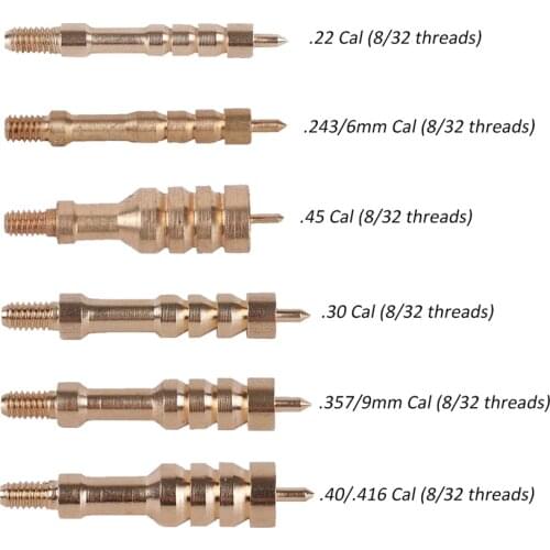 Tactical Gun Cleaning Brass Jag 8-32 Brush For 6mm/9mm/.22/.243/.40/.45 Copper Rod Rifle Pistol Hunting Gun Cleaning Kit