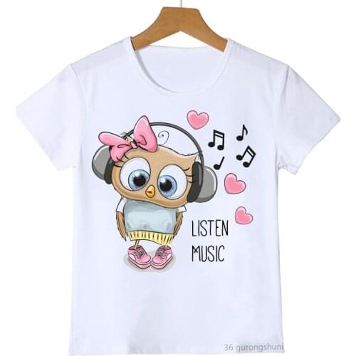 New arrival 2021 baby tshirt kawaii cute bird cartoon pattern shirt summer harajuku t shirt for boys/girls white tops wholesale