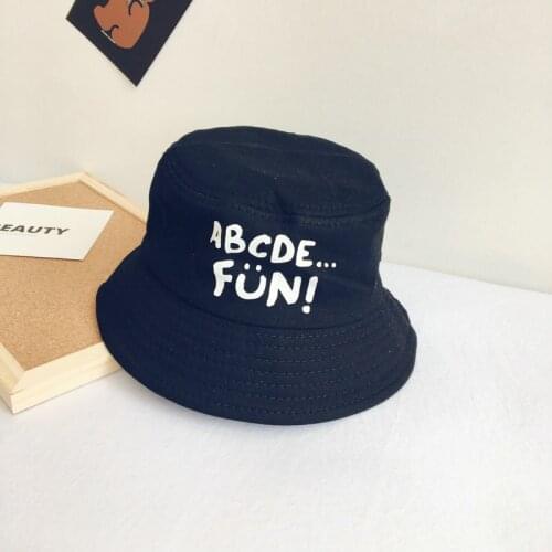 The letter embroidery Bucket Hat Fisherman Hat outdoor travel hat Sun Cap Hats for children boys and girls 35