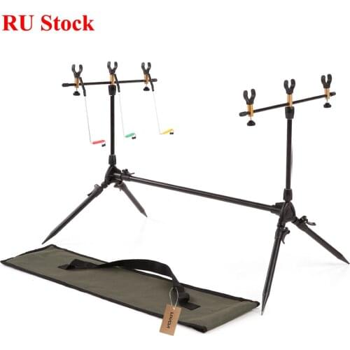 Lixada Fishing Rod Pod Adjustable Retractable Carp Fishing Rod Pod Stand Holder Fishing Pole Pod Stand Fishing Tackle Accessory