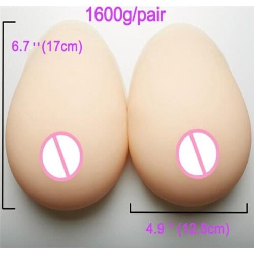 2020 1600g Realistic Silicone Breast Forms For Crossdresser Transvestite Drag Queen Fake Boobs Mastectomy Health Enhancer