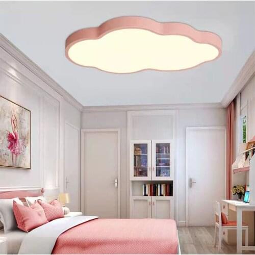 Macaron color Nordic geometric polygon wrought iron led ceiling lamp personality creative living room bedroom dining room lamp
