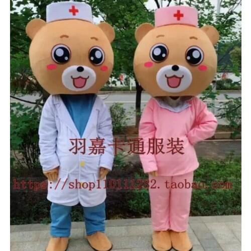 Mascot Cartoon Doll Props Show Clothes Doctor Bear Halloween Christmas Fancy Party Props for Carnival Comic Show