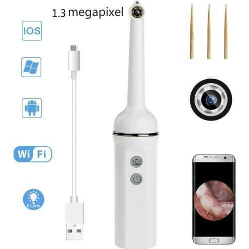 1.3 megapixel Dental Camera HD Intraoral Endoscope Wifi Tooth Handheld Oral Borescope Inspect Camera Teeth clean Tool for Phone