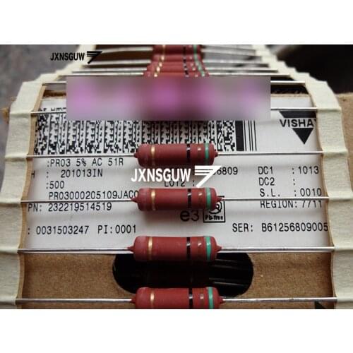 20PCS NEW VISHAY BC PR03 5% 3W51R Red resistance 3W 51R Film Resistor 51R 3W 51ohm