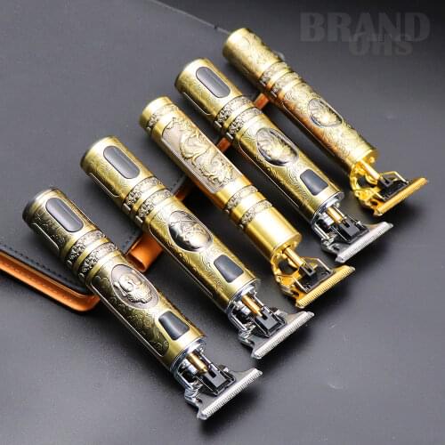 2021 USB T9 Rechargeable Professional Hair Clipper Cutting Electric Cordless Shaver Trimmer 0mm Men Barber Machine Men Beard