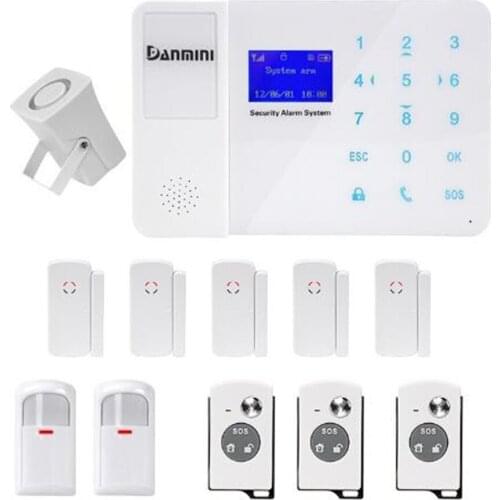 433Mhz/315Mhz Wireless GSM Alarm System With 5 Door Contact 2 PIR Sensor
