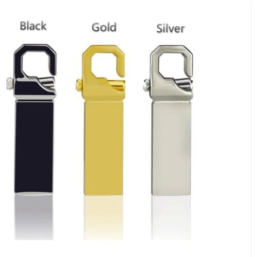 50 Pcs/lot Free Logo Metal USB Flash Drive Pendrive 128GB 64GB 32GB 16GB Pen Drive 2.0 Waterproof USB Stick U Disk on Key Memory