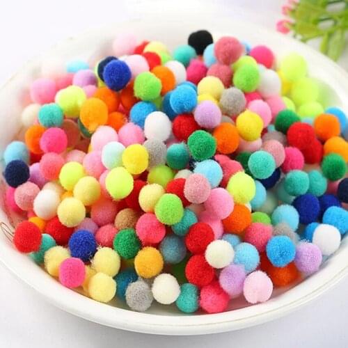 8/10/15/20/25/30mm Mini Fluffy Soft Pom Poms Pompom for Handicrafts Diy Sewing Furball Kids Room Deco Sewing Supplies 100-130pcs
