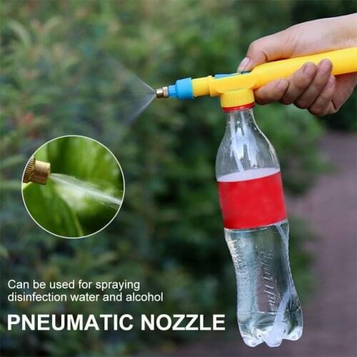 Household High Pressure Manual Plastic Air Pump Adjustable Drink Bottle Spray Watering Head Nozzle Garden Watering Garden Tools