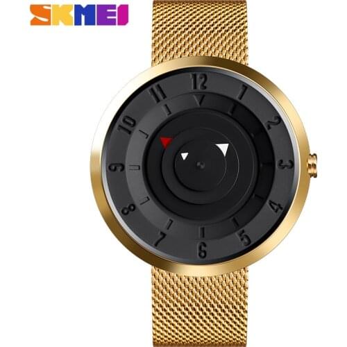 SKMEI Top Brand Men Quartz Watch Stainless Steel Strap Waterproof Clock Casual Mens Watches Male Wristwatches Relogio Masculino
