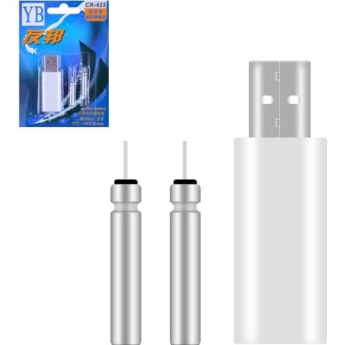CR425 Fishing Float Rechargeable Battery USB Charger Electronic Floats Batteries Night Fishing Accessories Tackles