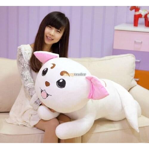 Fancytrader 39'' / 100cm Super Lovely Plush Giant Soft Stuffed Lying Dog Toy, 2 Expressions Available, Free Shipping FT50814
