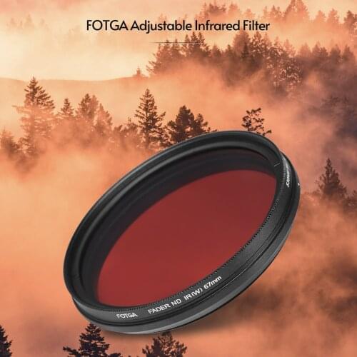 FOTGA 62/67/72/77/82mm Adjustable Infrared Filter IR Pass X-Ray Lens Filter Variable for Canon Nikon Sony DSLR Camera