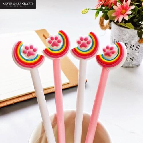4Pcs/Set Gel Pen Rainbow Pen Stationery School Supplies Back To School Presented By Kevin&Sasa Crafts