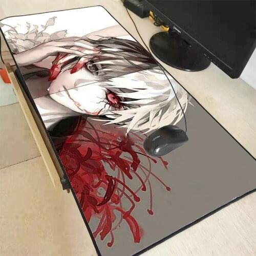 Mairuige Tokyo Ghoul Japan Anime Keyboards Mat Rubber Gaming Large Mouse Pad Anime Desk Mat Rubber Lock Edge Gamer Mousepad Mat