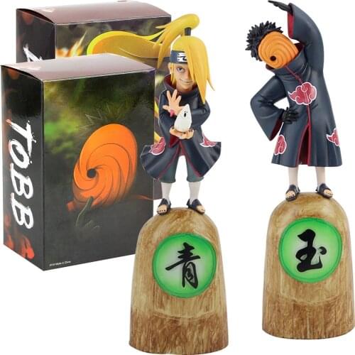 2Styles 25cm Anime Naruto Hot Figure Toys Akatsuki Deidara & Tobi Tobb Statue PVC Collection Model Doll For Gift