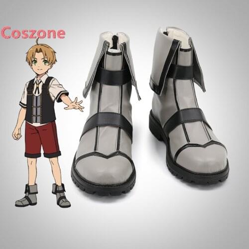Mushoku Tensei I'm Serious When I Go to Another World Rudeus Greyrat Cosplay Shoes Boots Halloween Costume Accessories