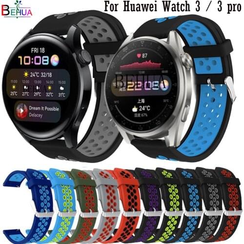 BEHUA Soft Silicone Strap For Huawei Watch 3 pro / GT 2 pro Smart WatchStrap For Huawei Watch 2 pro / GT2 46mm Bracelet Wrisband