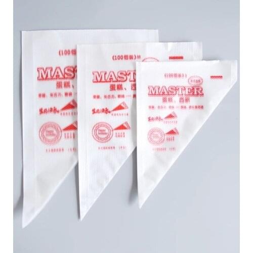 100Pcs/bag Disposable Piping Bag Icing Nozzle Fondant Cake Decorating Pastry Icing Nozzles Small Large Size Cake Tools