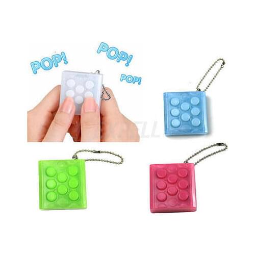 New Child Mini Bubble Sound Toy Endless Pop Pop Infinite Bubble Wrap Relieve Stress Key Chain Toys