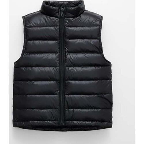 ZWF1305 New Children Down Vest Girls Sleeveless Jacket Winter Waistcoats Boys Autumn Outerwear Coats Kids Warm Clothes